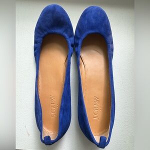 J.Crew Factory Blue Suede Flats